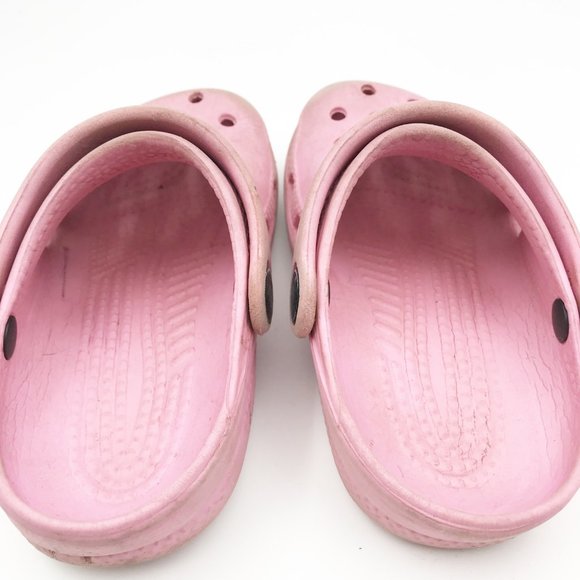 CROCS Classic Pink Slip On Rubber Clogs Toddler 8 - 9 - Picture 6 of 10